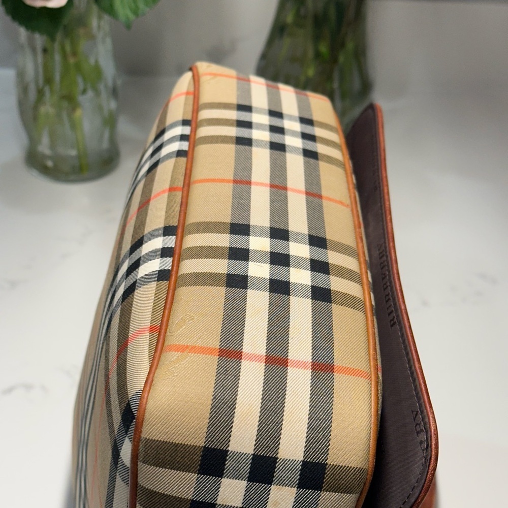 Burberry Nova Check Canvas & Leather Messenger Shoulder Bag - Picture 8 of 13